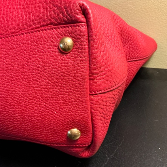 Miu Miu Red Vitello Daino Shopping Tote Bag - Picture 4 of 11